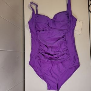EKOUAER PURPLE ONE PIECE SWIMSUIT SIZE LARGE NWT